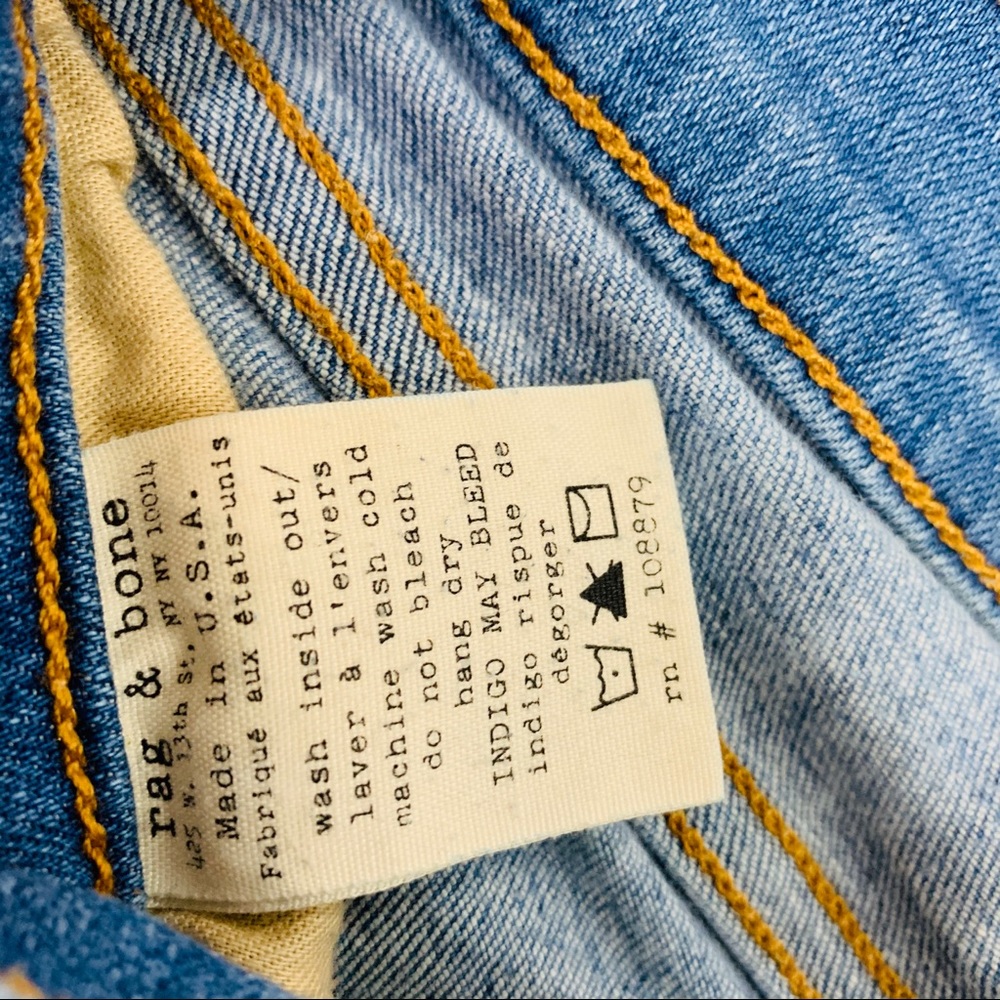 Rag & Bone Jean Zipper Capri Distressed Size 29 - Picture 6 of 7